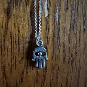 Sterling silver Hamsa necklace